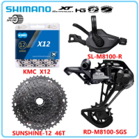 SHIMANO Deore XT M8100 12V Groupset Derailleurs for MTB Bike 1X12 Speed Shifter SL-M8100 RD-M8100SGS Rear Original Bicycle Part