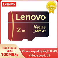 Original Lenovo 2TB Memory Card High Speed Mini SD Card 64GB 128GB 256GB 512GB TF Flash Card For Smartphone/ surveillance Camera