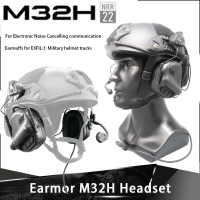 Earmor หูฟังป้องกันเสียงรบกวนยุทธวิธี M32H ชุดหูฟังทหารการบินการสื่อสาร Softair หูฟังสำหรับ EXFIL หมวกกันน็อค Track