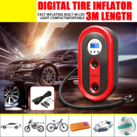 Portable Automobile Air Compressor Inflation Pump Electric Tyre Pump Car Tire Inflator Air Pump With cigarette lighter plug