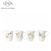 【LENOX】金彩蝶彩繽紛馬克杯-4入禮盒