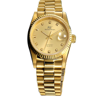 【ROSDENTON 勞斯丹頓】公司貨R1 經典珍藏 金色腕錶-女錶-錶徑27mm(6062LG-2G)