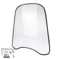 Motorcycle Windshield Adjustable Cover 18 X 16.7inch Extension Air Deflector Clear Large Risen Clip On CBR600RR bikes Automobile