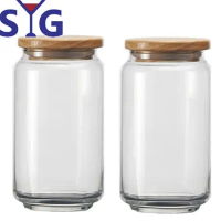 SYG玻璃原木蓋儲物罐1000cc-PSJ1000二入組