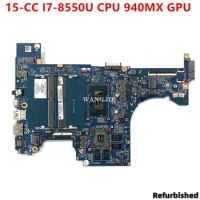 Refurbished 935891-601 935891-001 DAG74AMB8D0 For HP Pavilion 15-CC Laptop Motherboard SR3LC I7-8550U CPU 940MX GPU