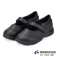 【MOONSTAR 月星】黑皮鞋系列-瑪莉珍學生皮鞋(黑色)