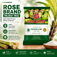 Rose Brand Gula Pasir Kristal Putih Tebu 1 KG - Gula Tebu Premium Higienis untuk Kopi Teh Masakan Se