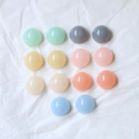 5pcs 18mm translucent jelly color half pill diy acrylic accessories ins cute earrings hairpin phone case material resin flatbac