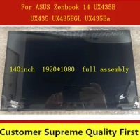upper half part original display for Asus Zenbook 14 Ultralight UX435 ux435e UX435EG Touch LCD screen assembly FHD 1920X1080