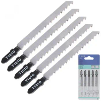 5pcs/lot T101D 100mm Reciprocating Saw Blades Straight Cutting Jig Saw for Wood Fibreboard Reciprocating Saw Blade Power Tools