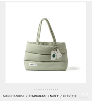 กระต่ายมิฟฟี miffy กระเป๋าโท้ทแบรนด์ร่วม Starbucks กระเป๋าแล็ปท็อปไหล่เดียวความจุขนาดใหญ่สไตล์วิทยาล