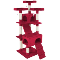 Hoopet Multifunctional Natural Wood Cat Tree House