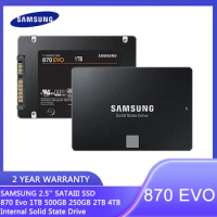 Original SAMSUNG 2.5'' SATAIII SSD 870 Evo 1TB 500GB 250GB Internal Solid State Drive 2TB 4TB Storage Disk For Laptop or Desktop