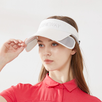 高爾夫女球帽防曬無頂帽戶外運動帽檐可伸縮帽子GOLF可調大小帽子
