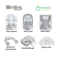 Omiland Bantal Set + Bantal Peang  | Kasur Lipat | Sofa Bayi Multifungsi  | Kasur Dakron | Kojong Ta