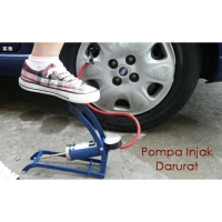Pompa Injak Kaki Darurat Foot Pump utk Ban Mobil Motor Sepeda AOT4114
