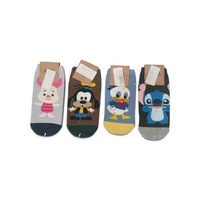 KAOS KAKI ANAK SD-SMP MOTIF KARTUN STITCH DONALD GOOFY PIGLET BAHAN KATUN PREMIUM PIGLET