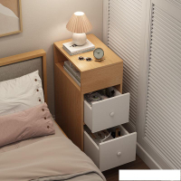 床頭櫃 床頭櫃超窄現代簡約小尺寸床邊櫃迷你簡易款臥室實木色收納小櫃子 全館優惠