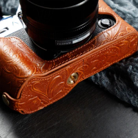 For Fujifilm XT30 XT30 II XT10 XT20 XT2 XT3 XT4 Camera Bodysuit Genuine Leather Camera Case Handle Half Bag