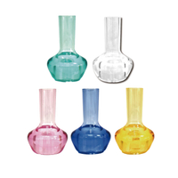 直筒圓弧壓克力花瓶-5色(高12.6cm) #8102