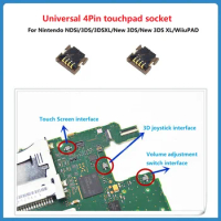 5Pcs Universal 4Pin Touchpad Socket For Nintendo NDS NDSL NDSILL XL 3DS 3DSLL XL New 3DS LL XL Wiiu PAD Jack Port Interface