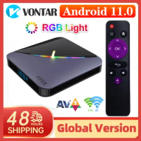A95X F3 Air II RGB Smart TV Box Android 11 Amlogic S905Y4 4GB 64GB Support Dual Wifi 4K 60fps BT5.0 2G 16G TvBox pk H96 Max V11