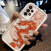 Sarung Lembut Pasangan Naga, Reka Bentuk Sejuk, Untuk Samsung A23, Sarung Perlindungan Jatuh, Sarung