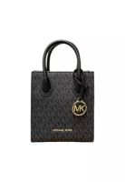 Michael Kors MERCER 黑色标志性图案女士手提斜挎购物包