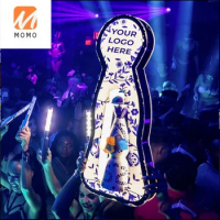 Night Club OEM Rechargeable Champagne Mexico tequila Liquor Led Bottle Glorifier Presenter With Bottle Holder
