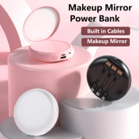 Makeup Mirror Power Bank 20000mAh Portable Charger External Battery Pack For iPhone 14 Samsung S22 Huawei Xiaomi Mini Powerbank