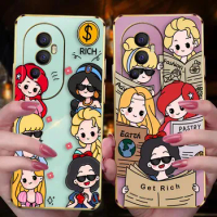Cover Smooth E-TPU Phone Case OPPO RENO 2F 4 5 6 6Z 7 7Z 8 8T 10 PRO PLUS 4G 5G FIND X3 LITE Case Disney's Beautiful Princess