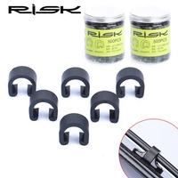 30pcs RISK RC105 Bike Bicycle Plastic C-Type Shift Brake Cable Buckle Organizer U Shaped Snap Clamp Hydraulic Hose Frame Clip