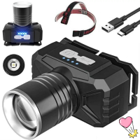 Led Senter Kepala Super Terang Lampu Kepala Outdoor Lampu Depan Usb Dikenakan Biaya Tahan Air