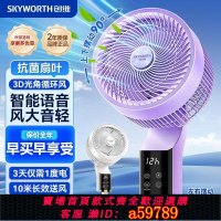 【台灣公司 可打統編】【店鋪熱銷】創維語音空氣循環扇家用落地扇大風力輕音宿舍辦公定時遙控電風扇
