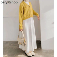 ZQH Putih ผู้หญิง PREMIUM PLISKET SKIRT/WHITE PREMIUM PRISKET SKIRT ALL SIZES/PREMIUM LONG PLISKET S