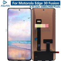 6.55" Original For Motorola Edge 30 Fusion LCD Display Touch Panel Screen Sensor Digiziter For Moto Edge 30 Fusion LCD