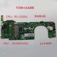 LA-F485P Placa Base Para for Lenovo V330-14ARR Laptop Motherboard Ryzen R3-2200U CPU + 4G FRU:5B20R54436