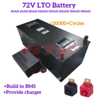 GTK 400 LTO Battery 72V 40AH 60AH 80AH 100AH 150AH 200AH 300AH Lithium Titanate Battery With Bms For 30kw Solar Energy Motorhome