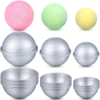 20 Pcs Metal Bath Bomb Molds Molds for Crafts Bath Bomb Handmade Soaps Candle Cake Ice Cream Baking Handicrafts Making Supplies