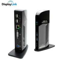 USB 3.0 Docking Station Using Displaylink Chip USB 3.0 to DVI VGA Monitor Video Converter DVI to VGA adapter HDMI DVI Gigabite