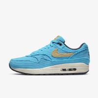 【NIKE 耐吉】休閒鞋 男鞋 Air Max 1 PRM Corduroy 藍 卡其勾 燈芯絨(FB8915-400)