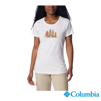 【Columbia 哥倫比亞】女款-Daisy Days™LOGO短袖上衣-白色(UAL31250WT/IS)
