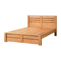 【柏蒂家居】米凱爾6尺雙人加大實木床組(床頭片+床底/不含床墊)