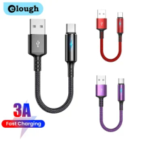 0.25m Type C USB Micro Lightning Cable Fast Charging Data Cord Short Portable Mini Cable Charge for Power Bank Mobile Phone Wire