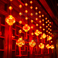 led星星燈小彩燈閃燈串燈家用紅燈籠過新年裝飾燈場景房間布置燈【時尚大衣櫥】