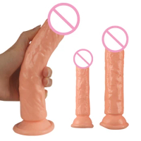 7 Size Realistic Flesh Color Dildo Suction Cup Dildo Female Masturbator Clitoral Stimulator Big Dick Lesbian Sex Toys For Women