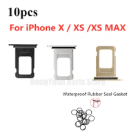 10pcs SIM Card Holder Tray Slot for iPhone X XR XS MAX Replacement Part SIM Card Card Holder Adapter Socket Apple