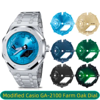 For Casio G-SHOCK GA-2100 GA-2110 The 3rd 4th Watch Case Parts Waffle Dial GA2100 GA2110 Inner Shadow Circle Bezel Accessories