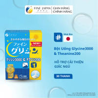 Bột Uống Glycine3000 & Theanine200 FINE JAPAN Hỗ Trợ Ngủ Ngon Cải Thiện Chất Lượng Giấc Ngủ - Hộp 30