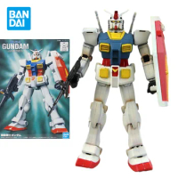 Bandai Original Gundam Model Kit Anime Figure 1/144 FG-01 RX-78-2 Action Figures Collectible Ornaments Toys Gifts for Kids